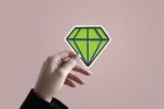 Diamond - Green| Premium Quality Matt Vinyl Sticker